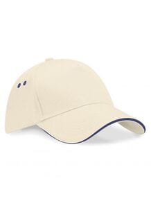 Beechfield BF15C - Ultimate 5 Panel Cap - Sandwich Peak Putty/Navy