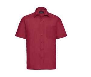 Russell Collection JZ935 - Mens Short Sleeve Polycotton Easy Care Poplin Shirt