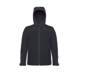 B&C BC650 - Hooded Softshell Men Black