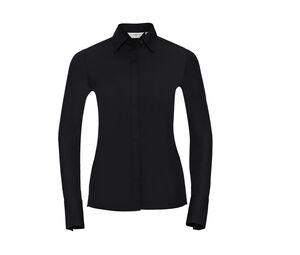 RUSSELL COLLECTION JZ60F - Lycra® Stretch Ladies Shirt Black