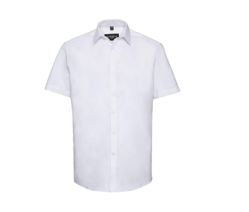 Russell Collection JZ963 - Mens' Short Sleeve Herringbone Shirt