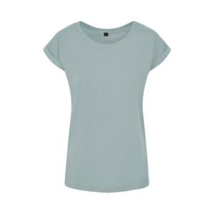 Build Your Brand BY021 - Ladies Extended Shoulder Tee Ocean Blue