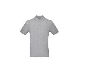 B&C BC400 - Polo bio homme Heather Grey