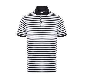 FRONT ROW FR230 - Polo marinière White / Navy