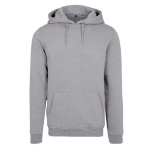 BUILD YOUR BRAND BY011 - Sweat capuche lourd Heather Grey
