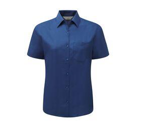 RUSSELL COLLECTION JZ35F - Ladies’ Poplin Shirt Royal