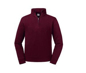 RUSSELL RU270M - Sweat col zippé Authentic Burgundy