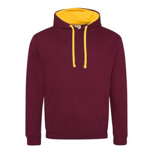 AWDIS JH003 - Sweat capuche contrastée Burgundy/ Gold