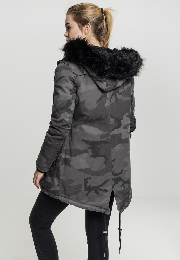 Urban Classics TB1761C - Ladies Overdyed Camo Parka