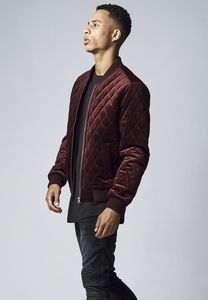 Urban Classics TB1452C - Diamond Quilt Velvet Jacket Men