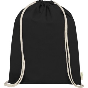 PF Concept 120490 - Orissa 100 g/m² GOTS rygsæk med snøre i økologisk bomuld 5L Solid Black