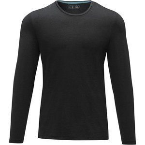 Elevate NXT 38018 - Ponoka langærmet økologisk t-shirt til mænd Solid Black