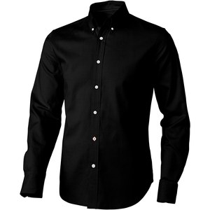 Elevate Life 38162 - Vaillant langærmet oxford herreskjorte Solid Black