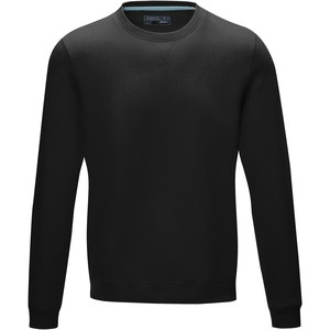 Elevate NXT 37512 - Jasper GOTS økologisk sweater med rund hals til mænd fremstillet af genanvendt materiale Solid Black