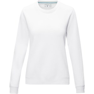 Elevate NXT 37513 - Jasper GOTS økologisk sweater med rund hals til kvinder fremstillet af genanvendt GRS materiale. White