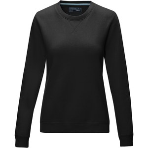 Elevate NXT 37513 - Jasper GOTS økologisk sweater med rund hals til kvinder fremstillet af genanvendt GRS materiale. Solid Black