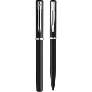 Waterman 107752 - Waterman Allure kuglepen og rollerball pennesæt Solid Black