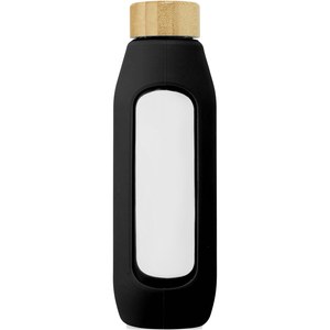 PF Concept 100666 - Tidan 600 ml drikkeflaske i borosilikatglas med silikonegreb Solid Black