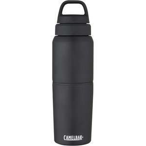 CamelBak 100716 - CamelBak® MultiBev vakuumisoleret 500 ml flaske i rustfrit stål samt kop på 350 ml Solid Black