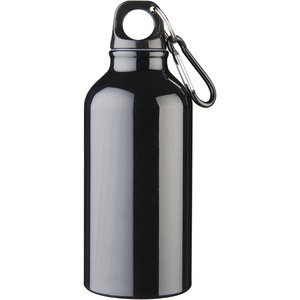 PF Concept 100738 - Oregon 400 ml RCS certificeret genvundet  aluminiumsflaske med karabinhage Solid Black